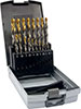 A01012: Serie di punte codolo cilindrico in acciaio HSS rivestite TiN DIN 338; TKN