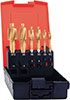 A25410: Assortimento di frese codolo cilindrico in acciaio HSS rivestite TiN a lamare 180°; FORMAT