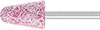 L40185: Mola abrasiva con gambo forma conica con testa arrotondata; PFERD