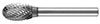L52295: Fresa rotativa in metallo duro forma ovale; EVERGREEND