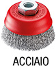 L65015: Spazzola a tazza con attacco filettato; SIT