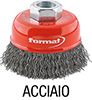 L66032: Spazzola a tazza con attacco filettato; FORMAT