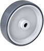P30760: Ruota in gomma termoplastica grigia antitraccia; TELLURE ROTA