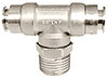 R80865: Raccordo a innesto rapido a T girevole con filetto maschio centrale; ANI