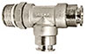 R80870: Raccordo a innesto rapido a T girevole con filetto maschio laterale; ANI