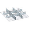 V07040: Set di pareti divisorie fessurate con lamine; LISTA