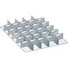 V07160: Set di pareti divisorie fessurate con lamine; LISTA