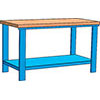 V15010: Banco da lavoro monoblocco con piano in legno; TKN_MAG-LINE