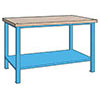 V15036: Banco da lavoro con piano in legno; TKN_MAG-LINE