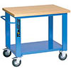 V15081: Banco da lavoro con ruote piano in legno; TKN_MAG-LINE