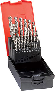 A01159: Serie di punte codolo cilindrico in acciaio HSS-Co5 per acciaio inox DIN 338; FORMAT
