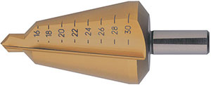 A01890: Punta per forare e allargare in acciaio HSS rivestita TiN; FORMAT