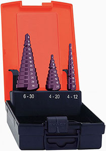 A01936: Assortimento di punte per forare e allargare in acciaio HSS rivestite TiAlN; FORMAT