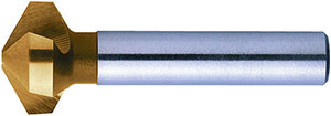 A20466: Svasatore codolo cilindrico a 3 taglienti 120° in acciaio HSS rivestito TiN; FORMAT