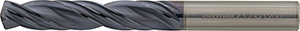 A40232: Punta alesatrice codolo cilindrico in metallo duro a 4 taglienti rivestita TiAlN 5xD con fori di refrigerazione; FORMAT