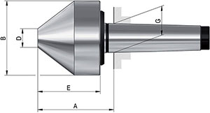 C30325: Contropunta rotante troncoconica 75°; ROHM