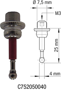 C75205: Astina di ricambio per tastatori 3D; TKN