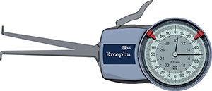 F20020: Comparatore analogico con bracci tastatori per interni; KROEPLIN