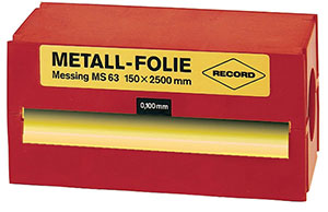 F30496: Spessore calibrato in ottone; RECORD