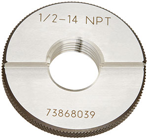 F35140: Calibro ad anello per filettatura americana Gas conica NPT; NO LABEL