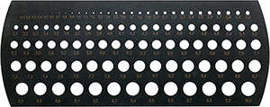 F50475: Piastra con fori calibrati per punte; FORMAT