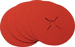 L15651: Disco fibrato con abrasivo ceramico e zirconio di alluminio; VSM