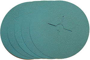 L15766: Disco fibrato con abrasivo in zirconio di alluminio; VSM