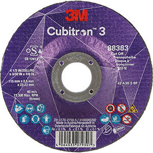 L25211: Mola abrasiva a centro depresso per troncatura Cubitron 3; CUBITRONIII_3M