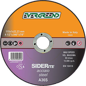 L25530: Disco abrasivo piano per troncatura; EVERGREEND
