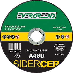 L25545: Disco abrasivo piano per troncatura; EVERGREEND
