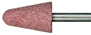 L40199: Mola abrasiva con gambo forma conica con testa arrotondata; PFERD