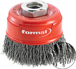 L65016: Spazzola a tazza con attacco filettato; FORMAT