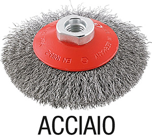 L66025: Spazzola circolare conica con attacco filettato; FORMAT