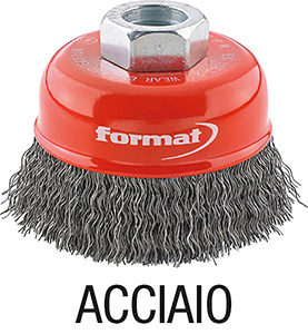 L66032: Spazzola a tazza con attacco filettato; FORMAT