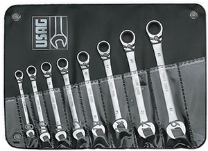 N05140: Serie di chiavi combinate a cricchetto reversibile con anello di tenuta; USAG