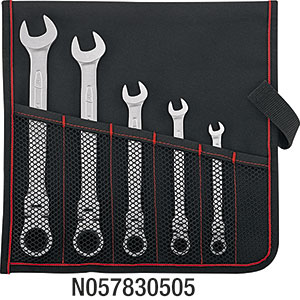 N05783: Serie di chiavi combinate a cricchetto snodato; FORMAT