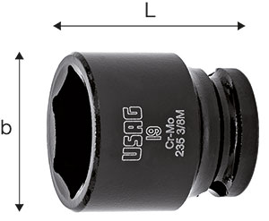 N10900: Chiave a bussola Impact con bocca esagonale; USAG