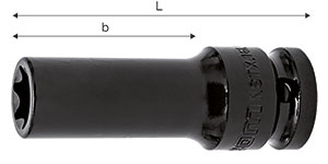 N10932: Chiave a bussola Impact con bocca Torx® serie lunga; FACOM