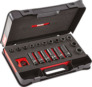 N10945: Assortimento di chiavi a bussola Impact con bocca esagonale; USAG