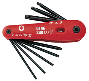 N20220: Serie di chiavi maschio piegate per viti con impronta Torx®; USAG