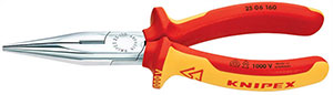 N35222: Pinze a becchi mezzitondi lunghi VDE; KNIPEX