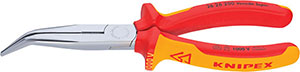 N35257: Pinze a becchi mezzitondi lunghi piegati VDE; KNIPEX