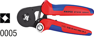 N35512: Pinze crimpatrici per terminali a bussola; KNIPEX