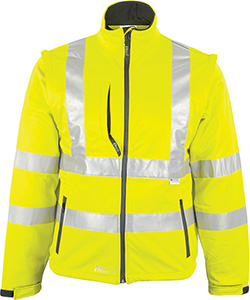 S07133: Giacca Softshell ad alta visibilità; NO LABEL